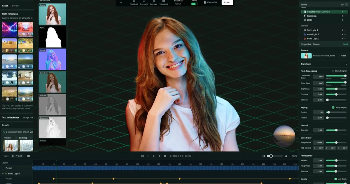 Beeble Editor is now 3D Relight