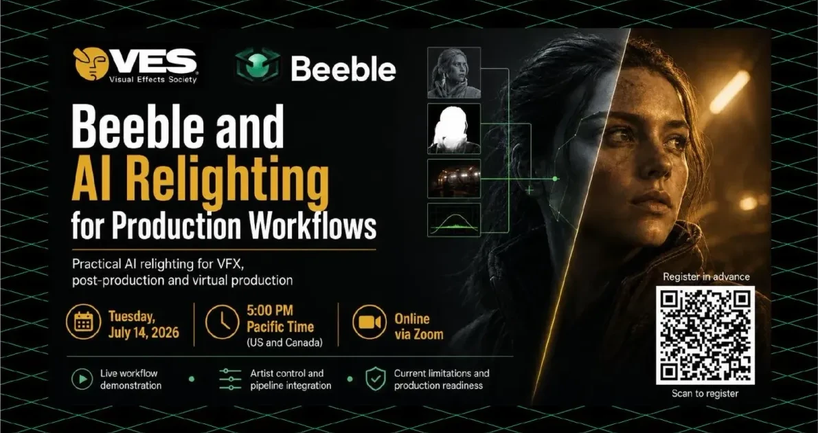 Join Beeble for a VES discussion on AI relighting